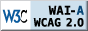 Logo poziomu zgodności A, W3C WAI-A WCAG 2.0