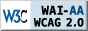 Logo poziomu zgodności AA, W3C WAI WCAG 2.0